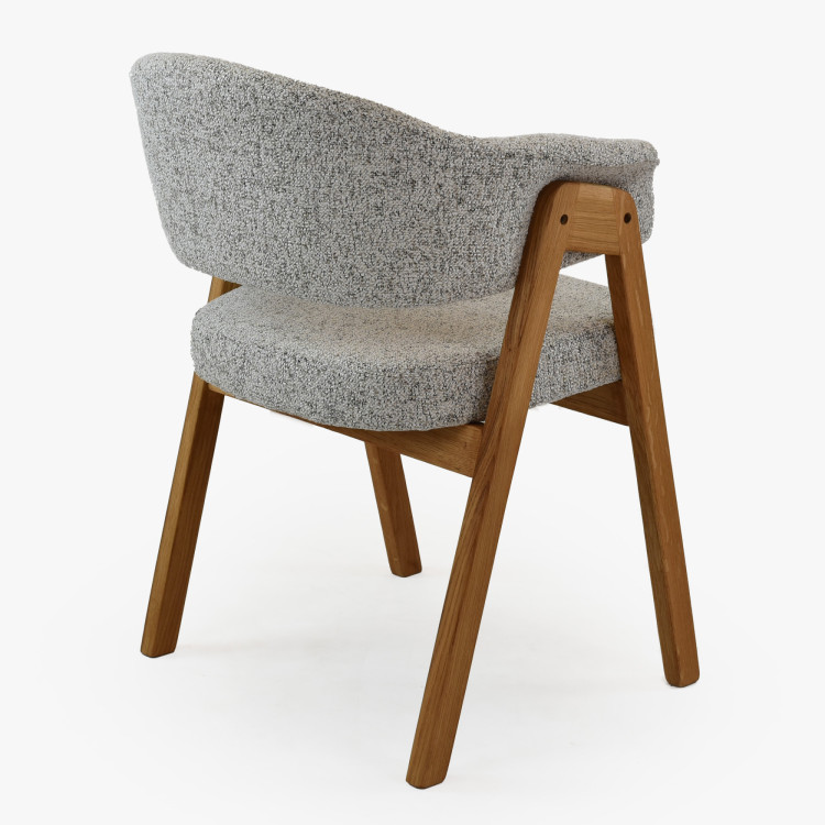 Moderné stoličky s podrúčkami, sivá