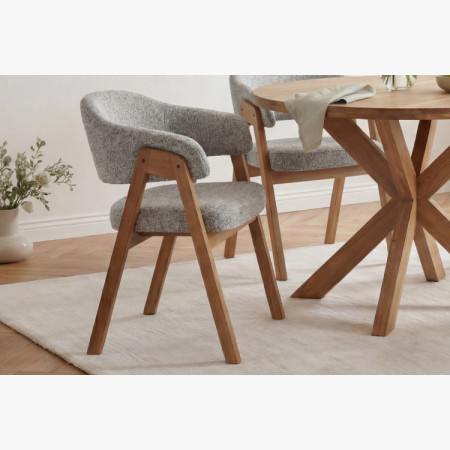 Moderné stoličky s podrúčkami, sivá