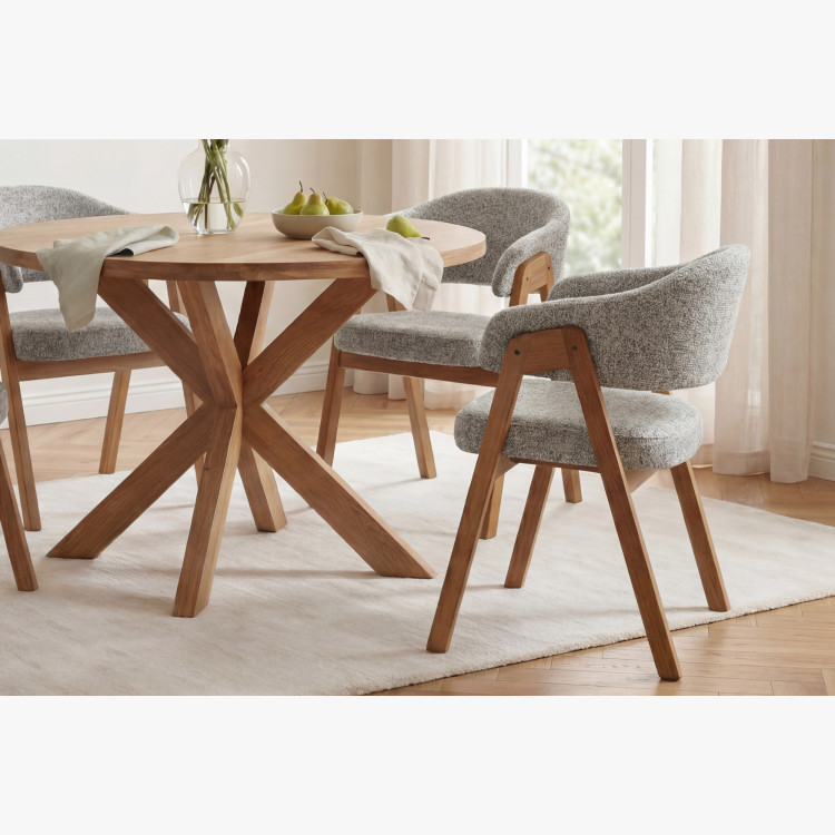 Moderné stoličky s podrúčkami, sivá