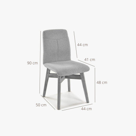 Jedálenské stoličky YORK, sivá - easy clean