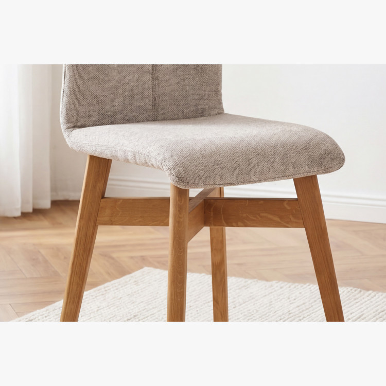 Jedálenské stoličky YORK, sivá - easy clean