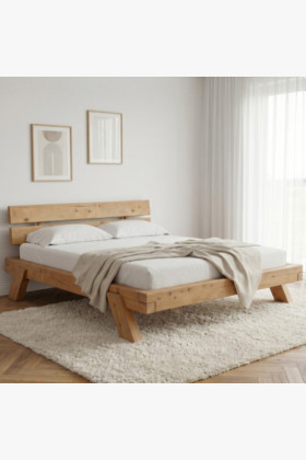 Masívna smreková posteľ 180 × 200 cm - Lienka