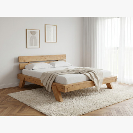 Masívna smreková posteľ 180 × 200 cm - Lienka
