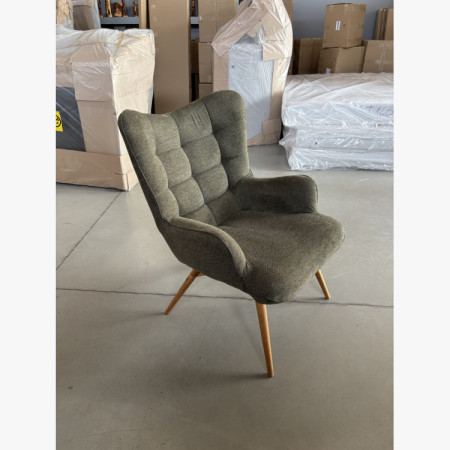 Kreslo do obývačky, zelená látka - outlet