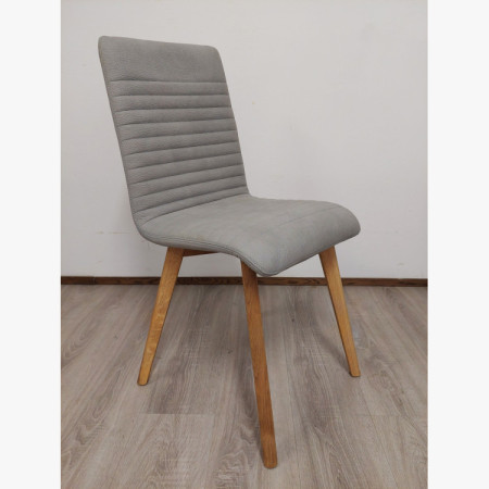 Jedálenská stolička Lara / Arosa – ecru (imitácia kože, sivá) – 1 ks s drobnou chybou (outlet)