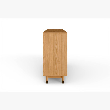 Masívna dubová komoda Jessica 190 cm s frézovaným vzorom rybej kosti