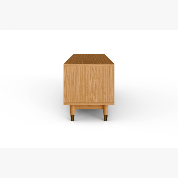 Masívna TV komoda Jessica 179 cm s frézovaným vzorom rybej kosti