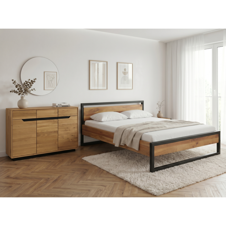 Masívna dubová posteľ Boss 180 x 200 cm