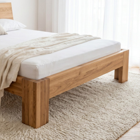 Manželská dubová posteľ Queen 180x200 cm – celomasív