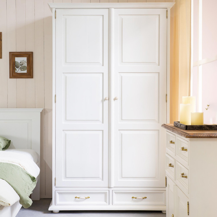 Vešiaková skriňa Provence Biela patina
