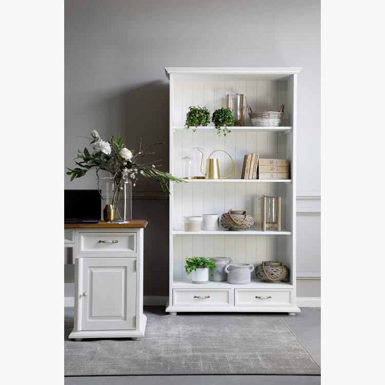 Knižnica v provensálskom štýle Biela patina