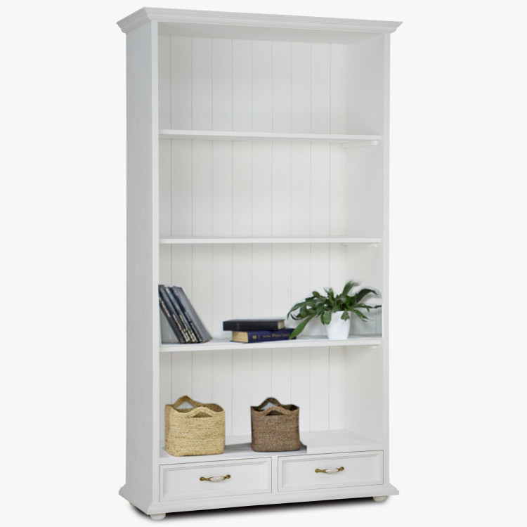 Knižnica v provensálskom štýle Biela patina