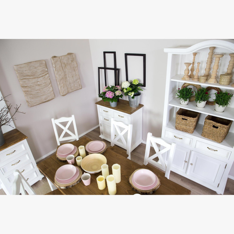 Knižnica v provensálskom štýle Biela patina