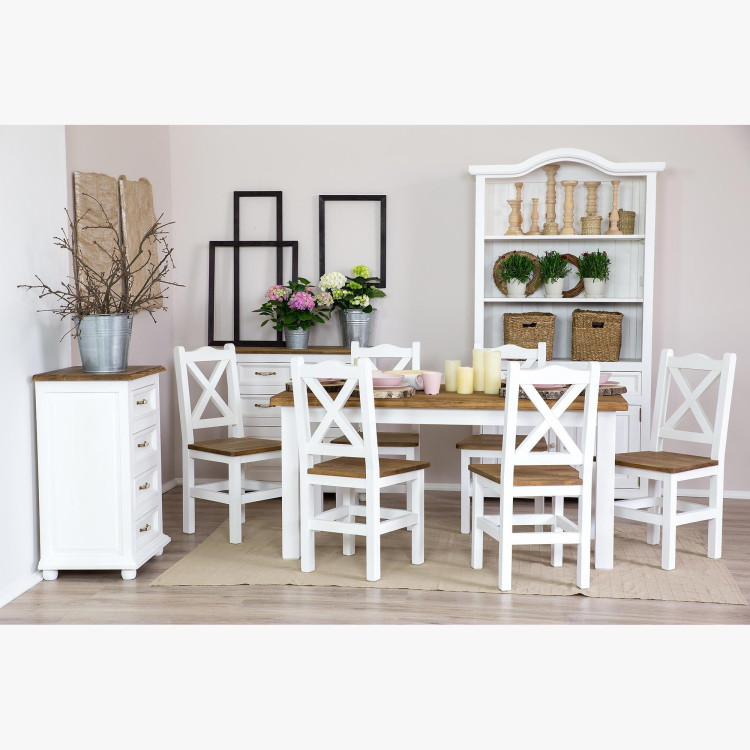 Knižnica v provensálskom štýle Biela patina