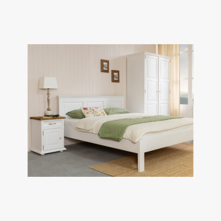 Nočný stolík provence Biela patina