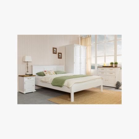 Nočný stolík provence Biela patina