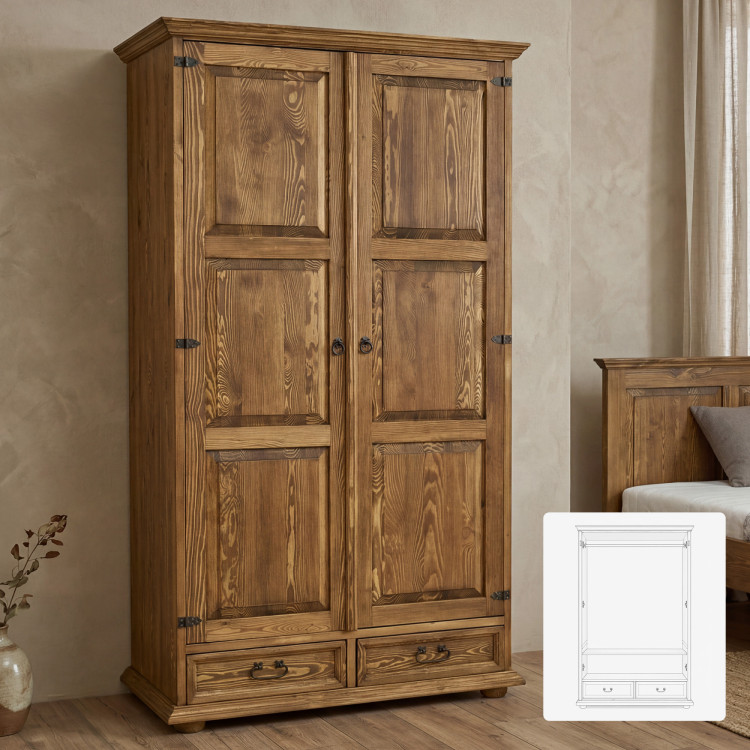 Šatní skriňa rustikálna