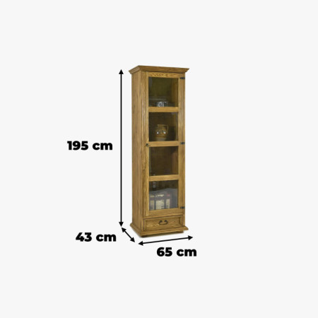 Vitrína v rustikálnom štýle