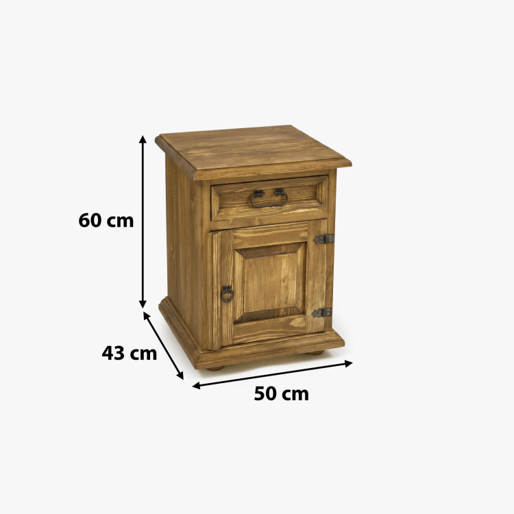 Nočný stolík vidiecky štýl