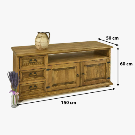 Selská TV komoda z masívu typ 107