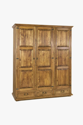 Trojdverová rustikálna skriňa 2
