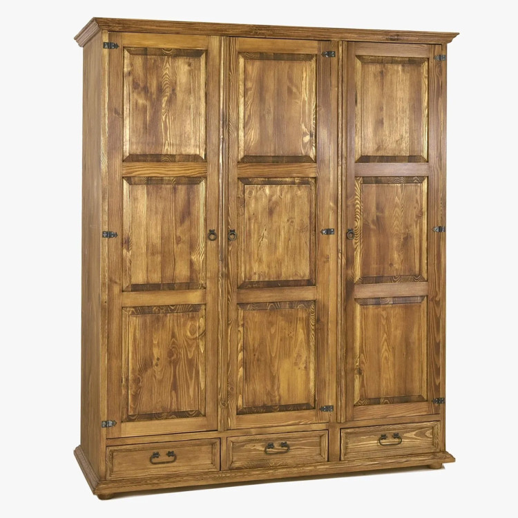 Trojdverová rustikálna skriňa