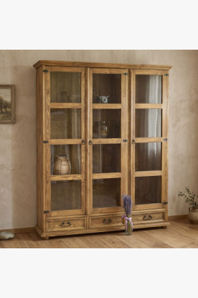 Veľká vitrína do jedálne rustikálna