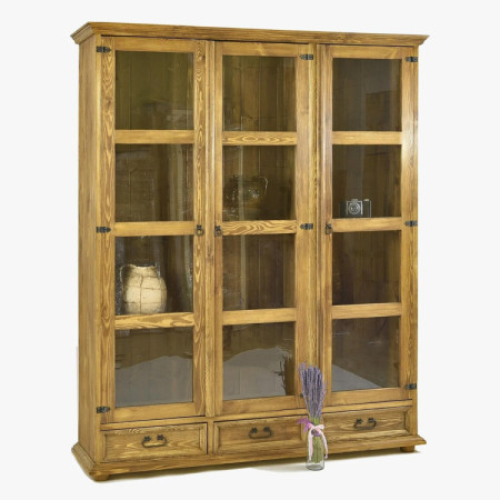 Veľká vitrína do jedálne rustikálna