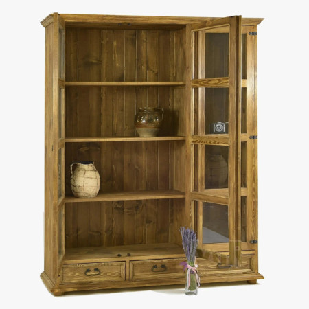 Veľká vitrína do jedálne rustikálna