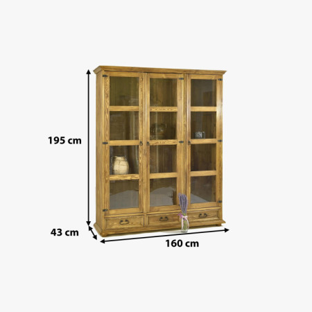 Veľká vitrína do jedálne rustikálna
