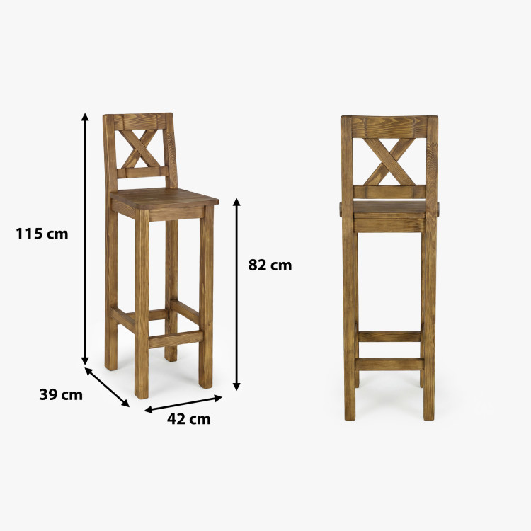 Barová stolička - rustikálny