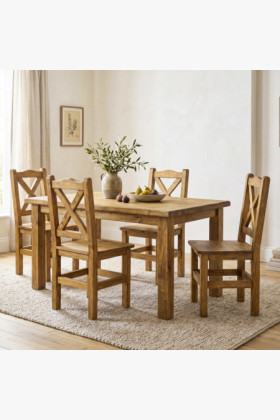 Jedálenská zostava v rustikálnom štýle