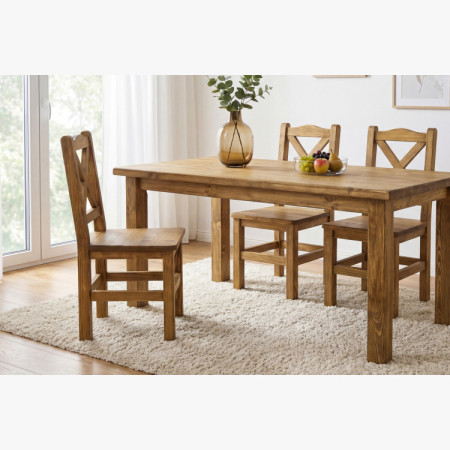 Jedálenská zostava v rustikálnom štýle