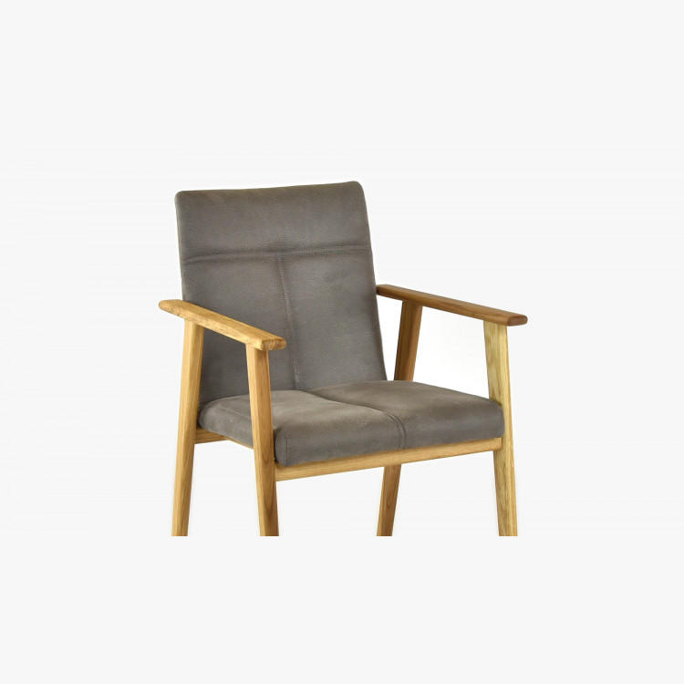 Dubové kreslo s podrúčkami do jedálne, Alina Tauper , Jedálenské stoličky- 7