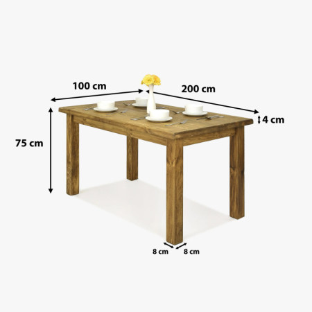Jedálenský stôl francúzsky štýl 200 x 100 cm
