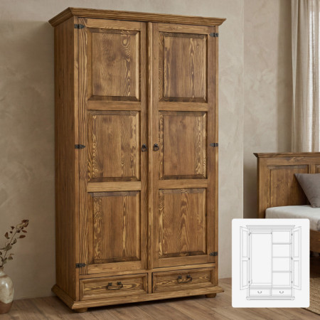 Šatní skriňa rustikálna - Delena