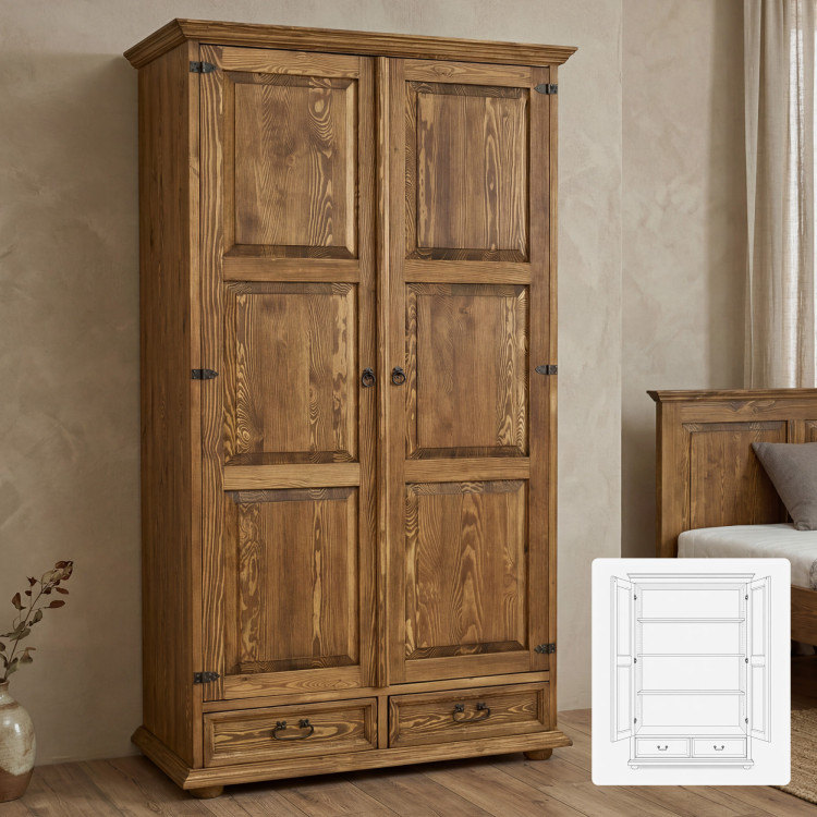 Šatní skriňa rustikálna - Policová