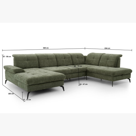 Sedacia súprava Amica U -voliteľné funkcie