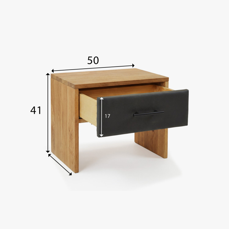 Outlet dubový nočný stolík z masívu 50 cm
