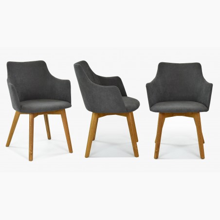 Kreslo s operadlom Bella - antracit , Jedálenské stoličky- 2