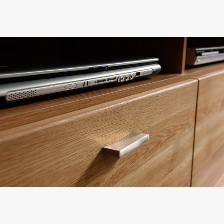 Dubová polica , so sklom, typ Boston 31 , nábytok z masívneho dreva - 6