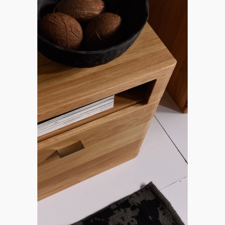 Dubová polica , so sklom, typ Boston 31 , nábytok z masívneho dreva - 8