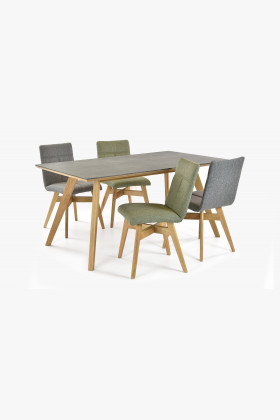 Jedálenská stolička v škandinávskom štýle, zelená Arona , jedáleň- 1 2