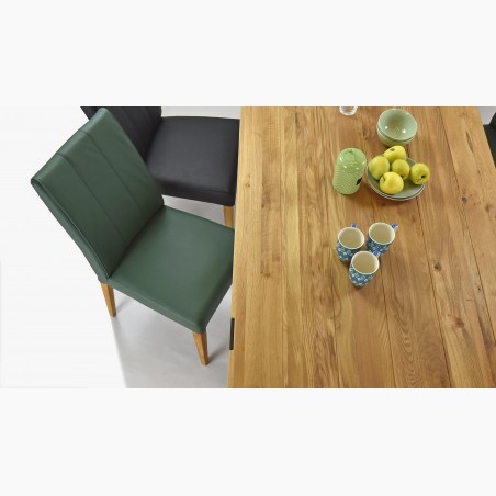 Stolička z pravej kože - zelená Klaudia