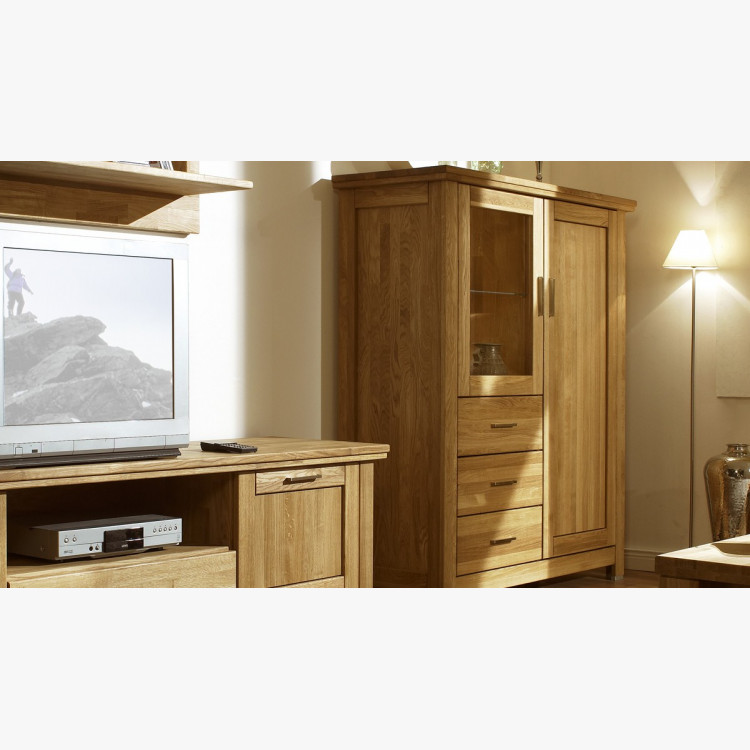 Dubová komoda so sklom, Alexandra 45 , komody - 7