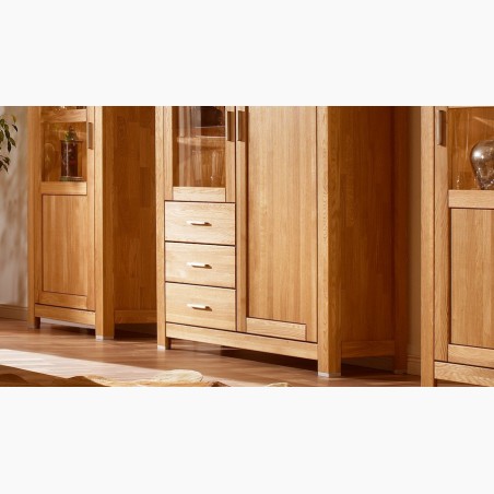 Dubová komoda so sklom, Alexandra 45 , komody - 9