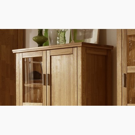 Dubová komoda so sklom, Alexandra 45 , komody - 11