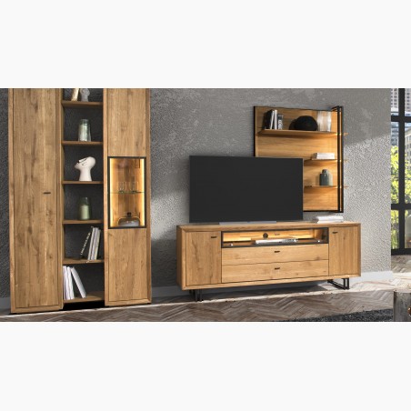 TV komoda na kovových nohách dub, Vilo 25