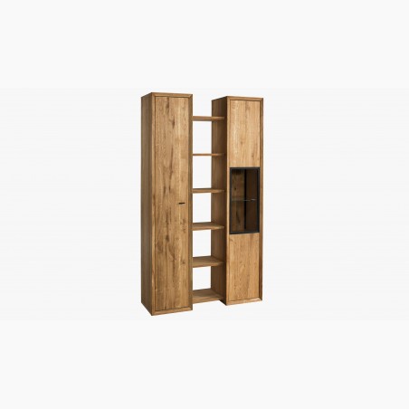 Vitrína a regálová zostava dub, Vilo 11+12+13