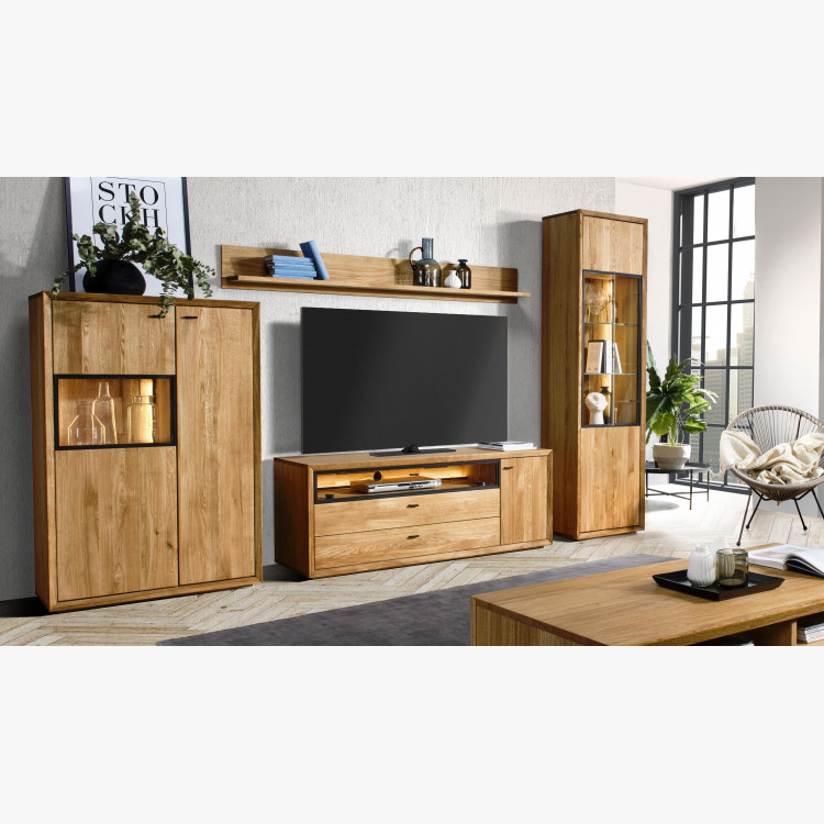 Malá vitrína dub s dvierkami, Vilo 45